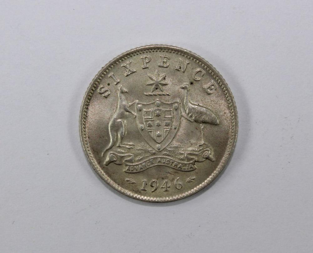 Australia 1946 Sixpence, Ch... image