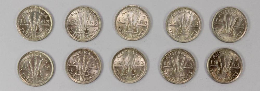 Australia 1963 Threepences,... image