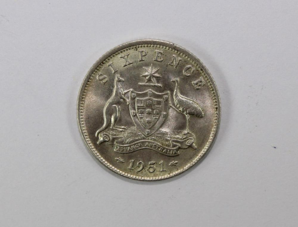 Australia 1951 Sixpence, Ch... image