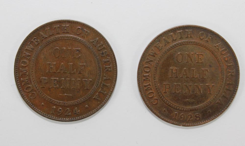 Australia 1924 & 1928 Halfp... image