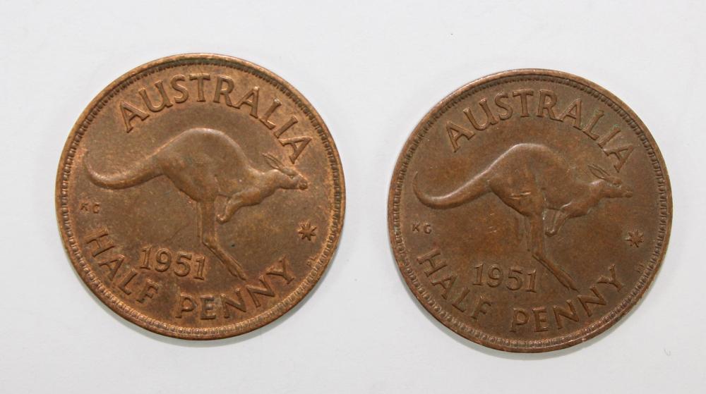 Australia 1951 PL Half Penn... image