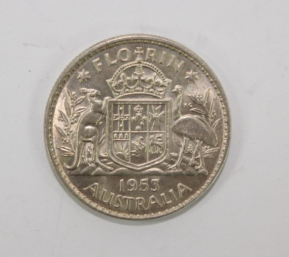 Australia 1953 Florin, Unci... image