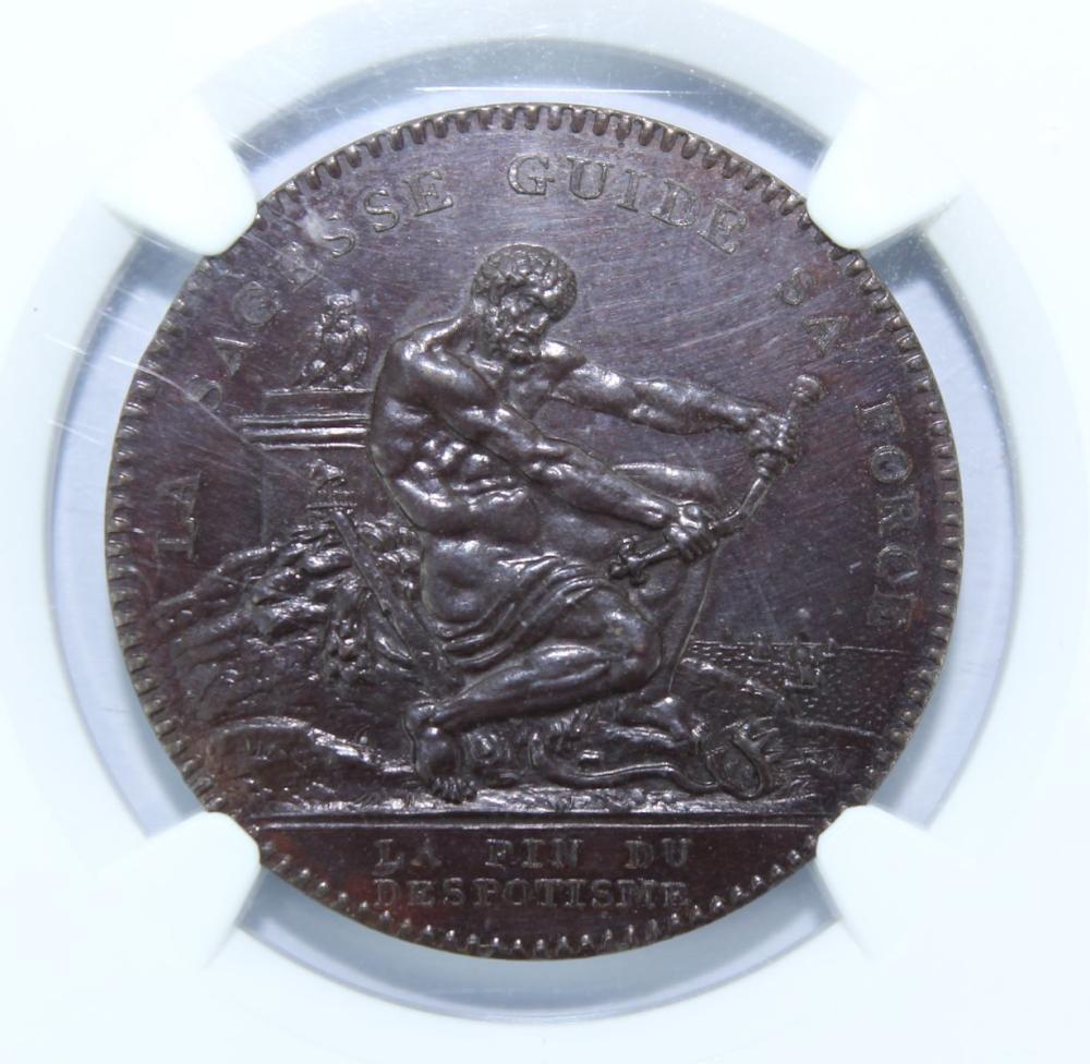 France 1792 2 Sols Token NG... image