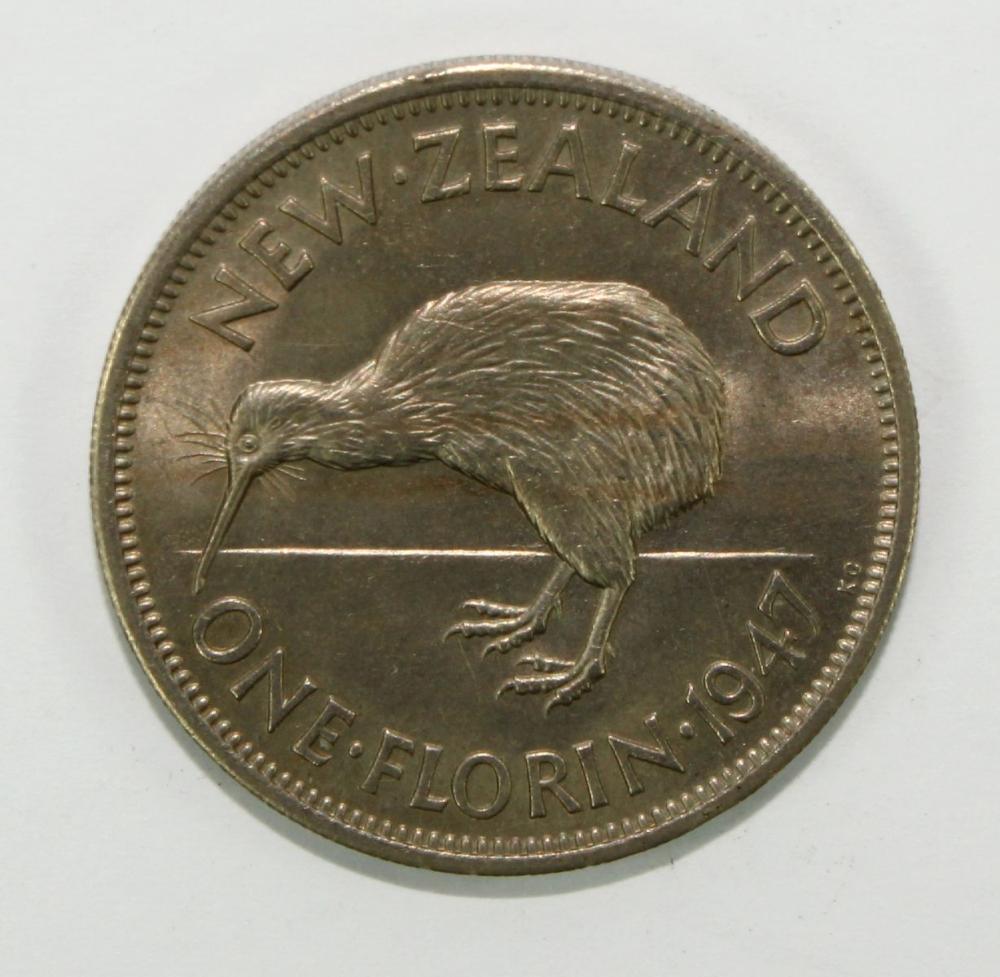 New Zealand 1947 Florin, Ch... image