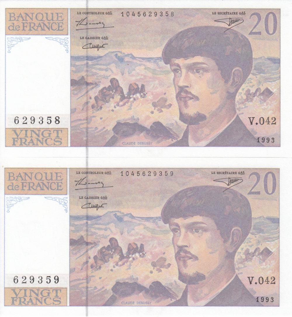 France 1993 20 Francs, Unci... image