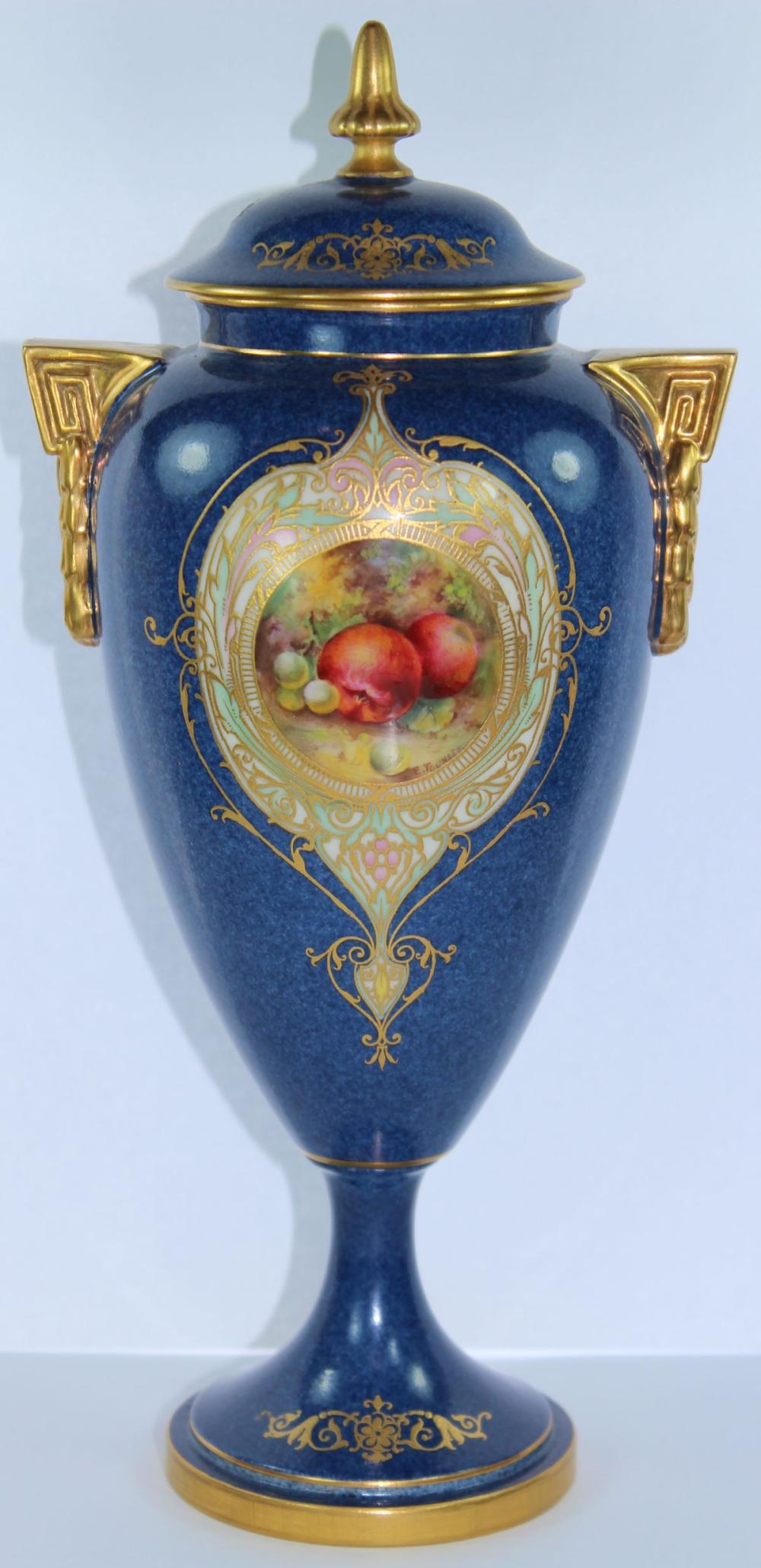 Royal Worcester Blue Vase w... image