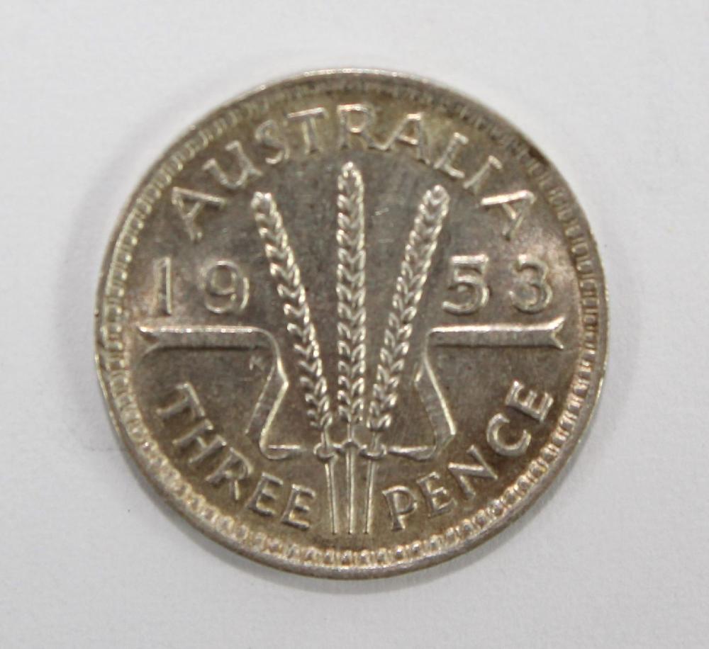 Australia 1953 Threepence, ... image