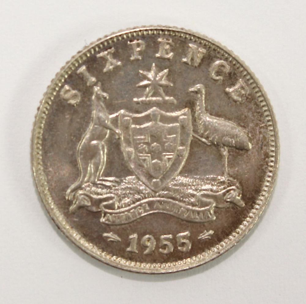 Australia 1955 Sixpence, Un... image