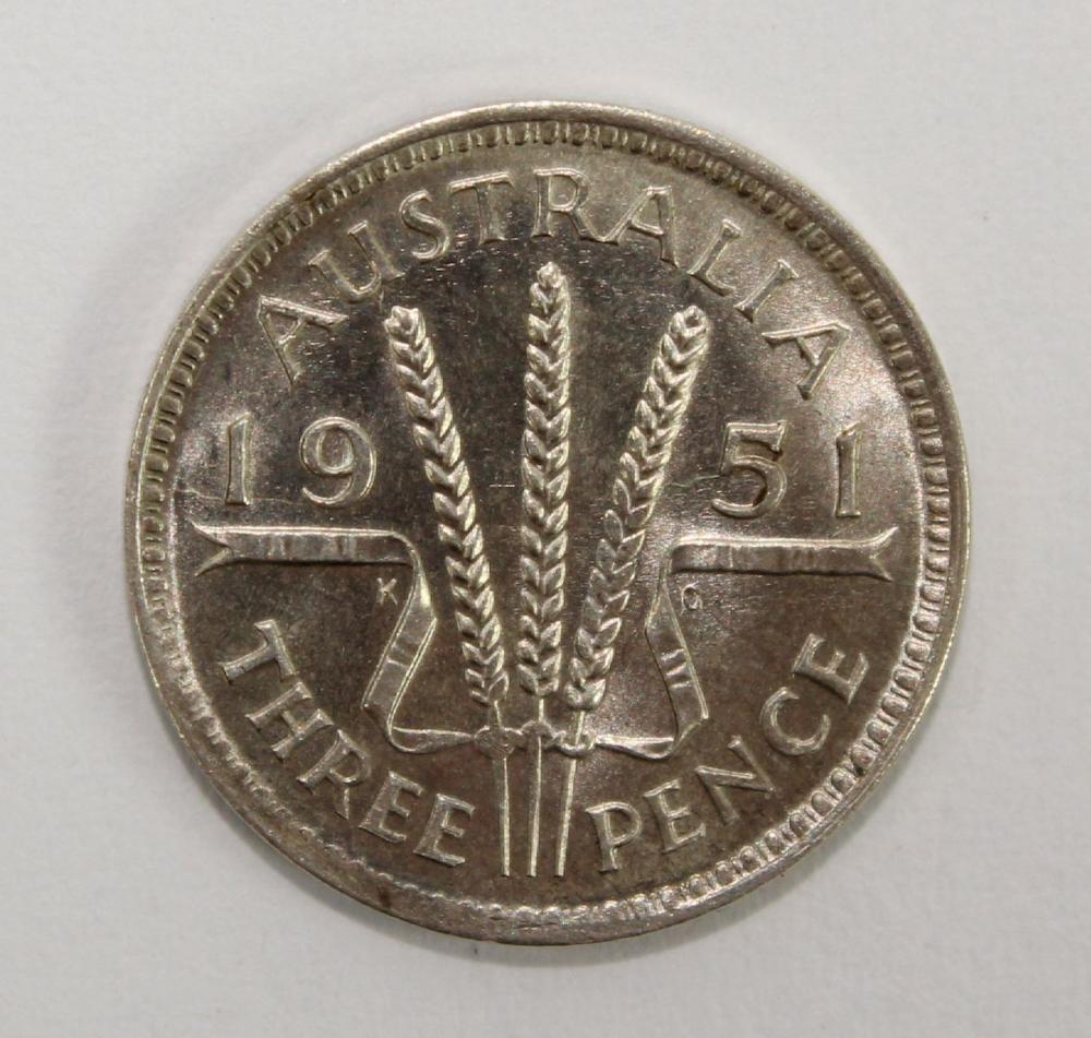 Australia 1951 (M) Threepen... image