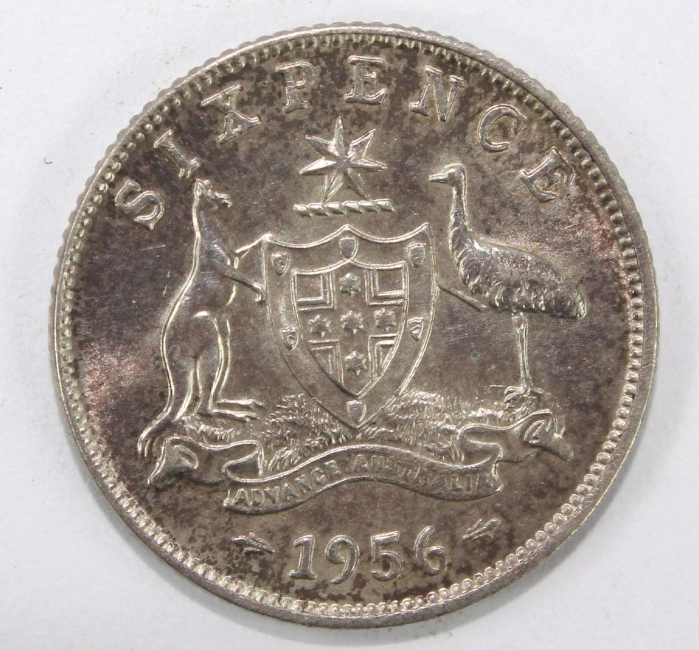 Australia 1956 Sixpence, ne... image