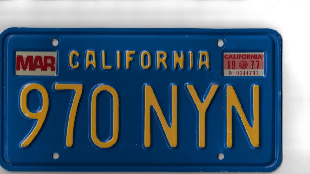 U.S.A. California Car Numbe... image