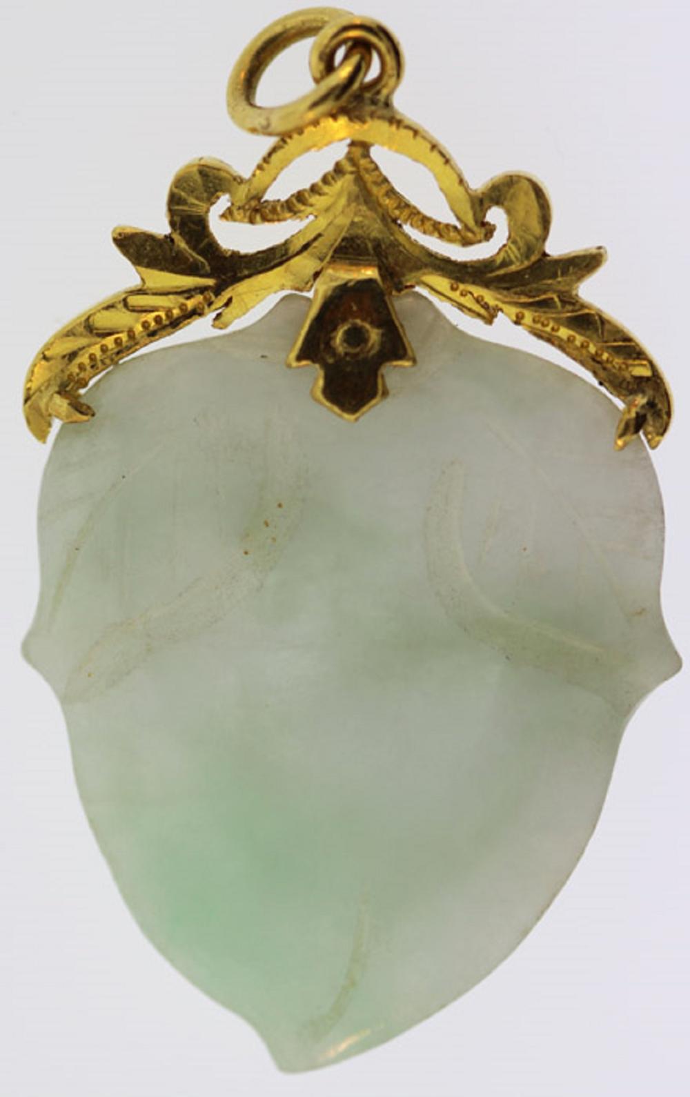 Chinese Jade Pendant topped... image