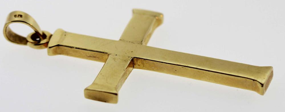 Heavy bespoke 9ct Gold Cross image