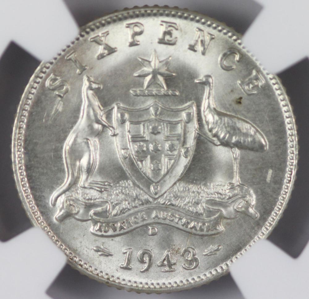 Australia. 1943 'D' Sixpenc... image