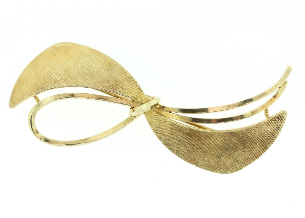 1960s Bow Brooch in 14ct Gold image