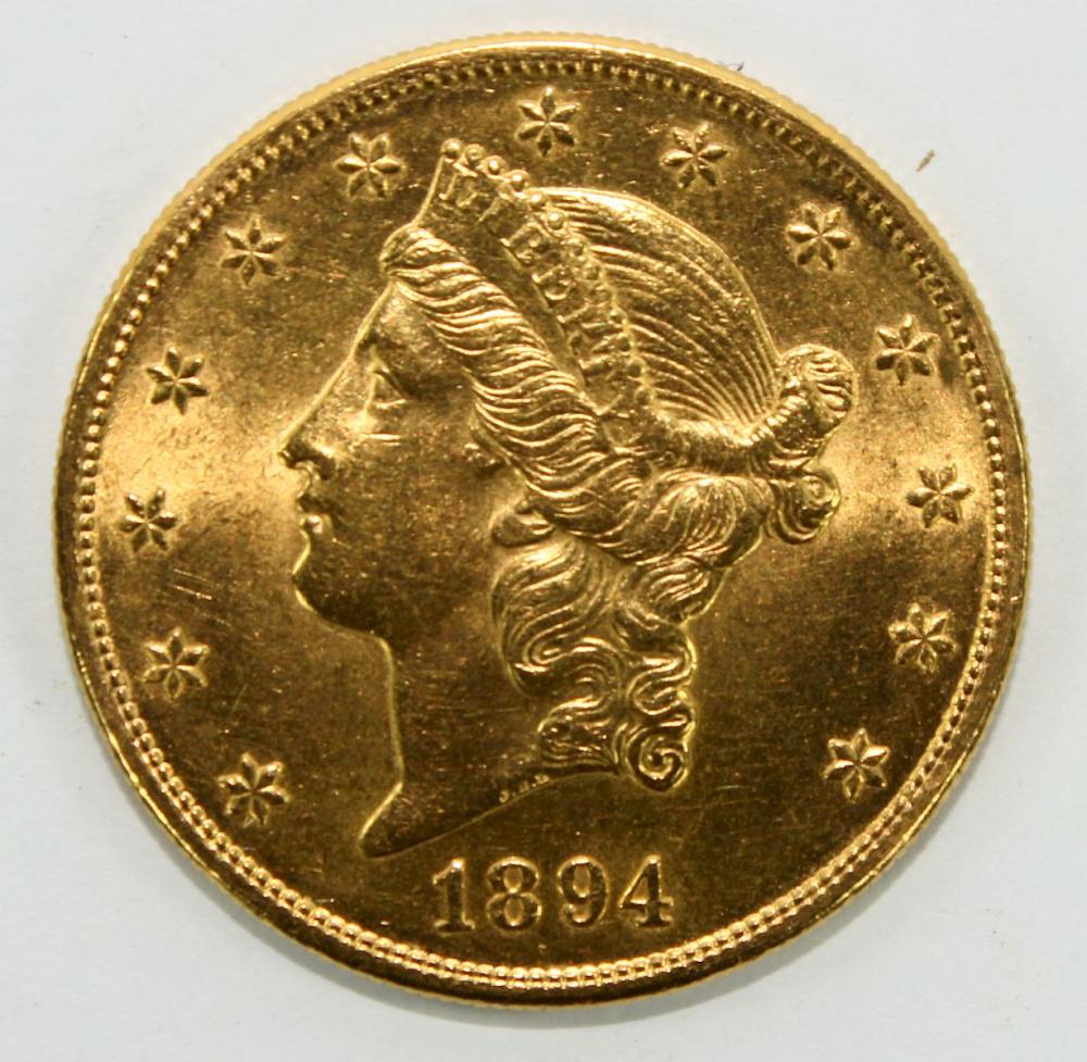 USA 1894 'S' Gold $20, Choi... image