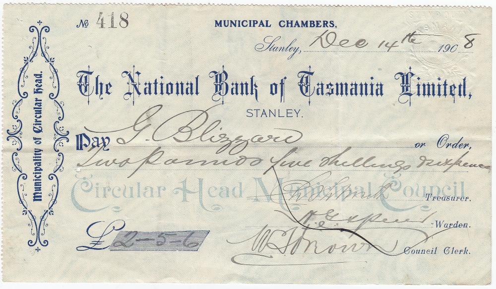 Australia. Cheque of the 'N... image