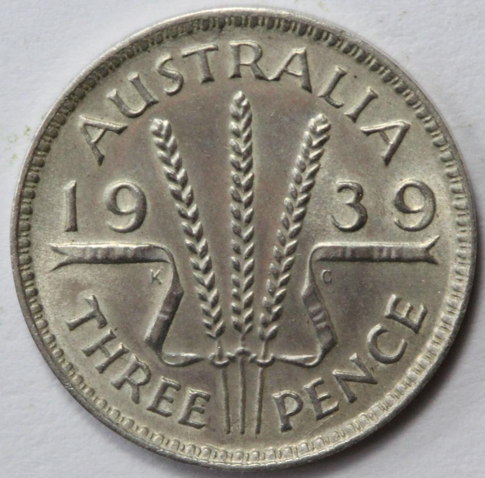 Australia. 1939 Threepence,... image