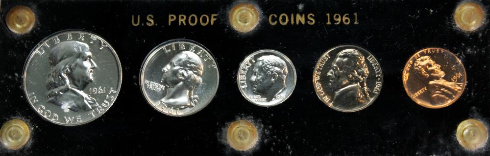 U.S.A. 1961 Proof 1c, 5c, 1... image