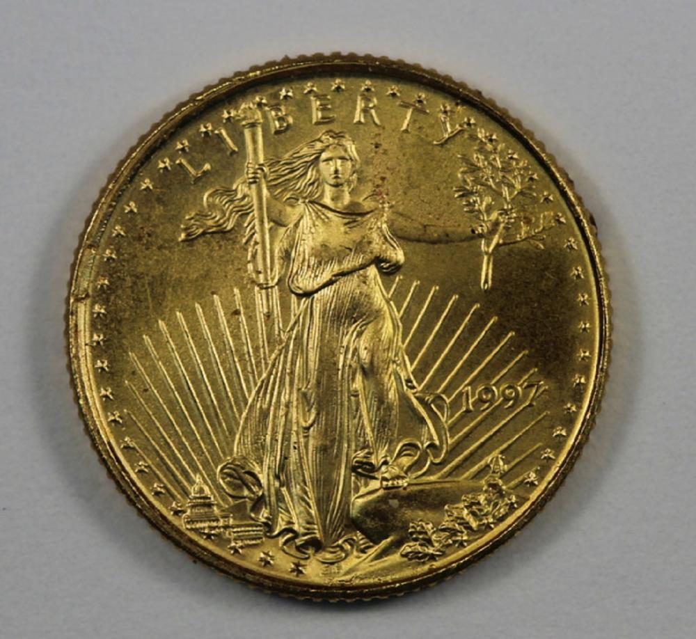 U.S.A. 1997 $5 Gold Coin, U... image