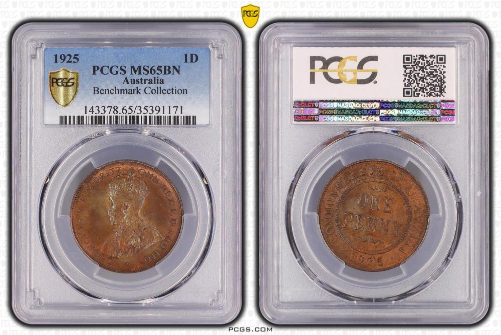 Australia 1925 Penny, PCGS ... image