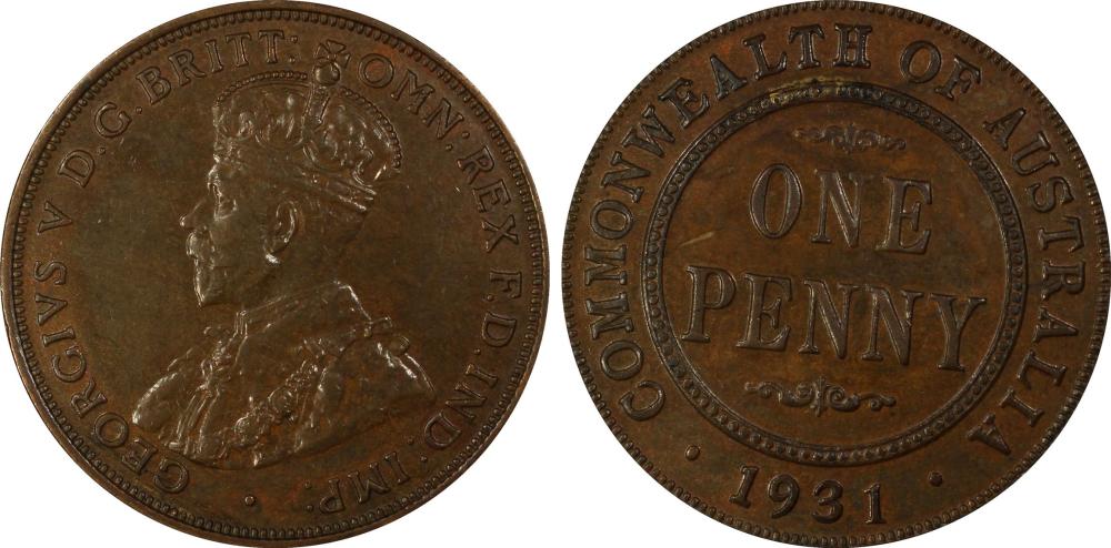 Australia 1931 Penny - Indi... image