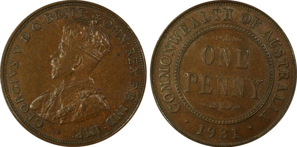 Australia 1931 Penny - Indi... image