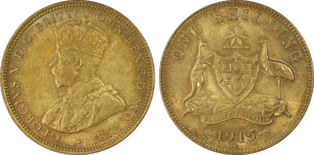 Australia 1915 H Shilling, ... image