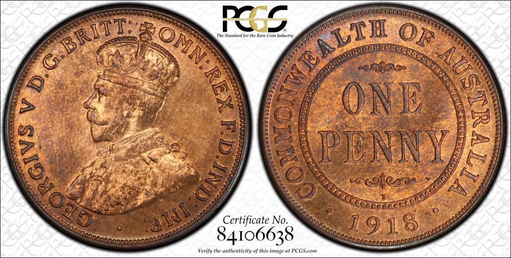 Australia 1918 I Penny, PCG... image