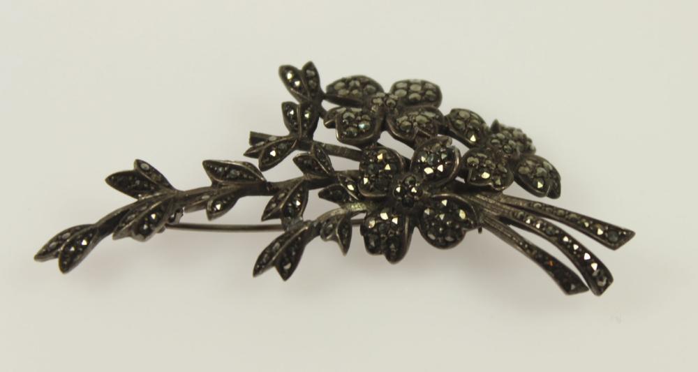 Vintage Marcasite Brooch in... image