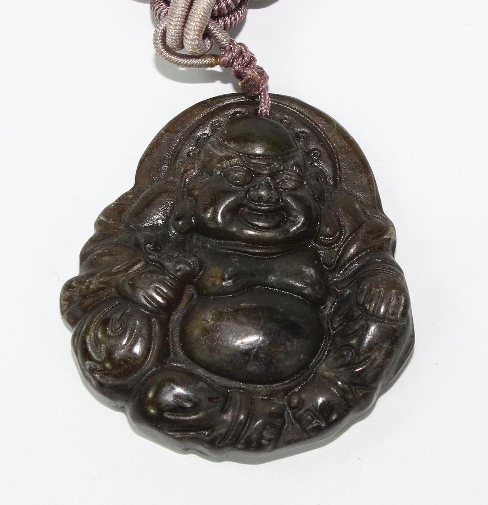 Hand-carved Green Jade Pend... image