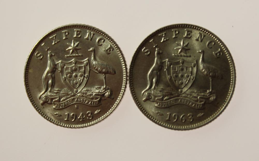 Australia 1943 S & 1963 Six... image