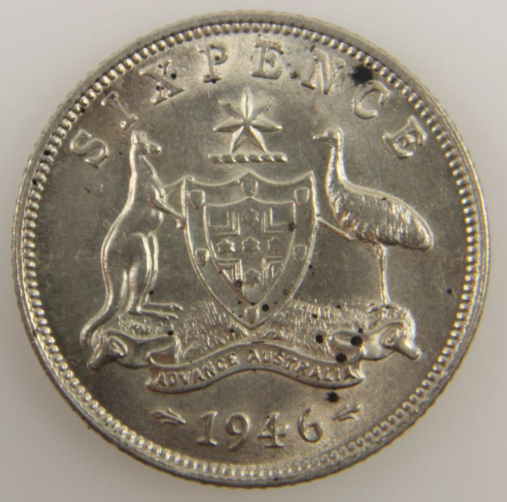 Australia 1946 Sixpence, Un... image