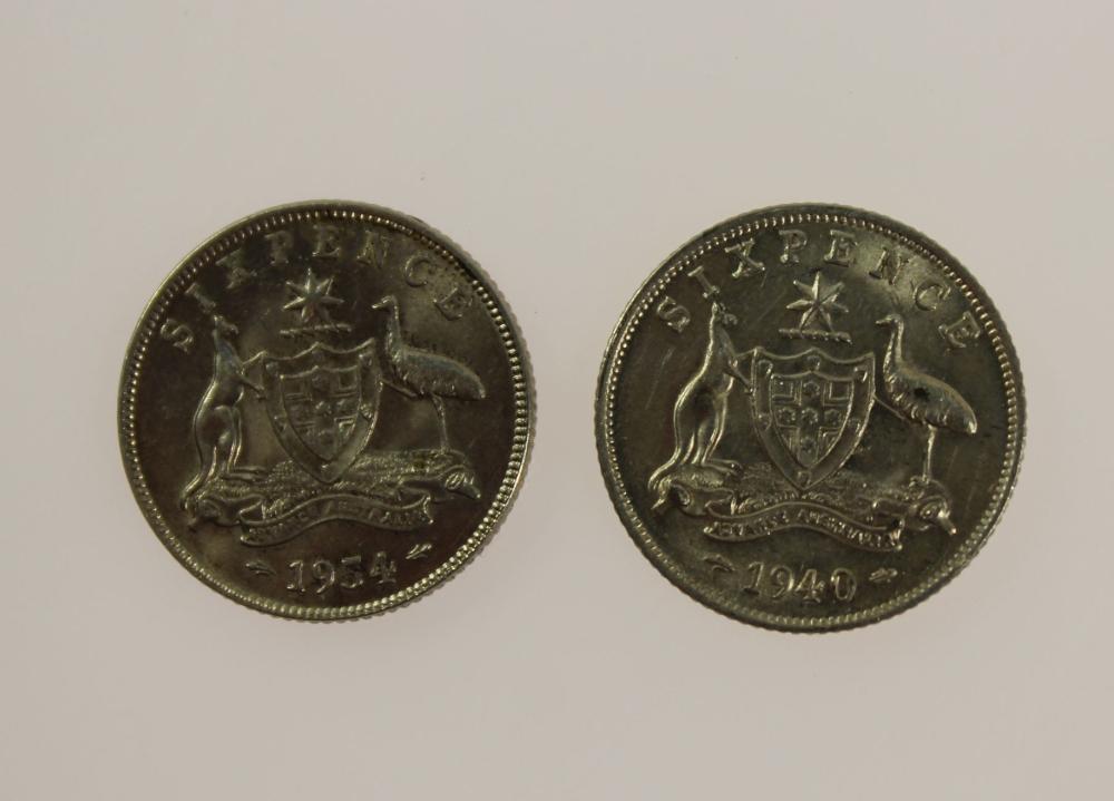 Australia 1940 & 1954 Sixpe... image