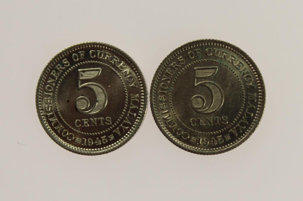 Malaya 1945 Silver (500) 5 ... image