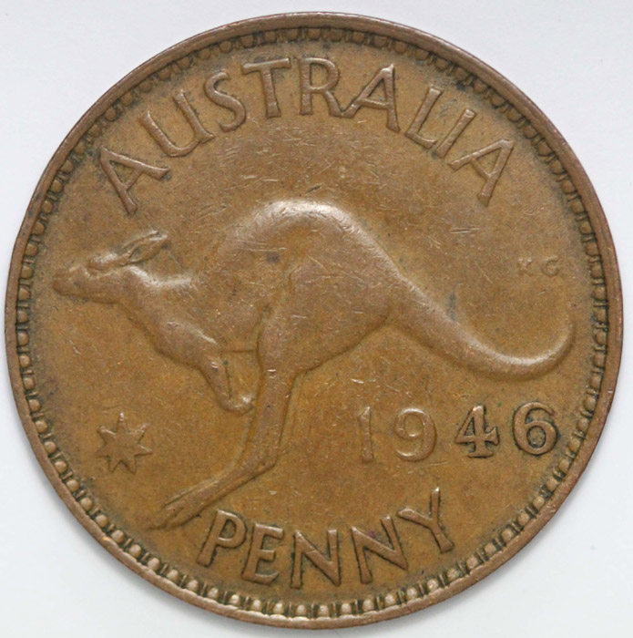 Australia 1946 Penny, Very ... image