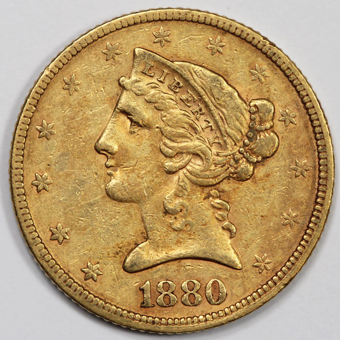 USA 1880 Gold 5 Dollar, goo... image