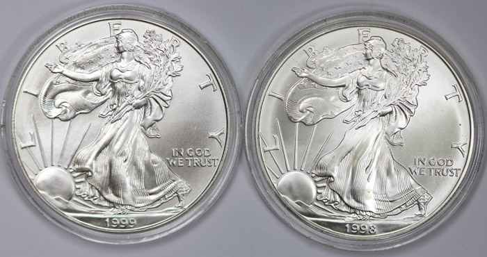 USA 1998 & 1999 Silver (0.9... image