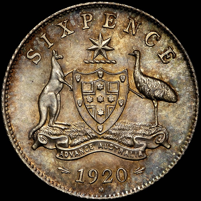 Australia 1920 M Sixpence N... image