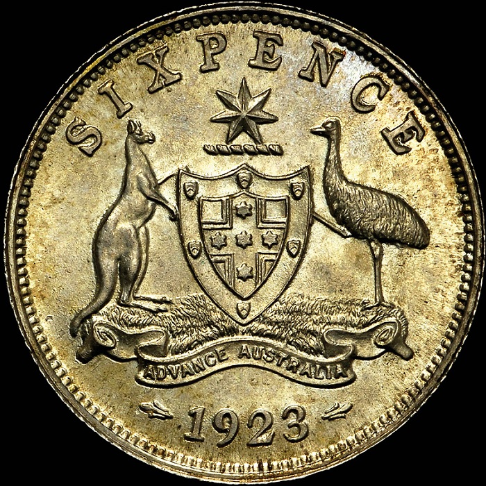 Australia 1923 Sixpence NGC... image