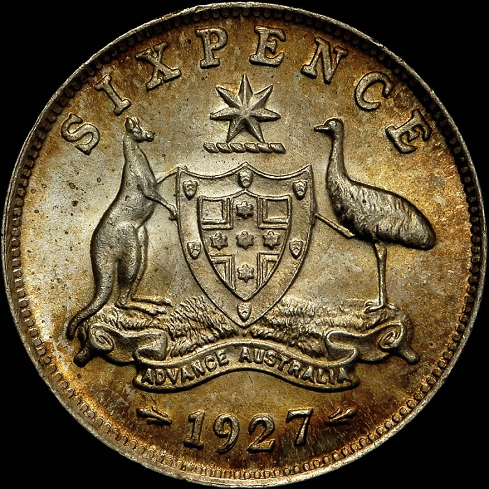 Australia 1927 Sixpence NGC... image