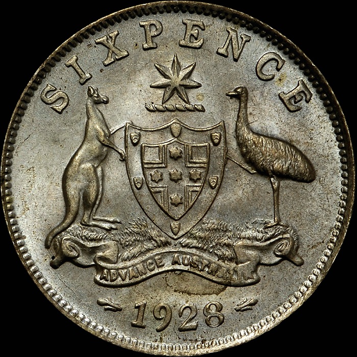 Australia 1928 Sixpence NGC... image