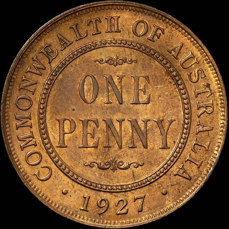 Australia 1927 Penny NGC MS... image