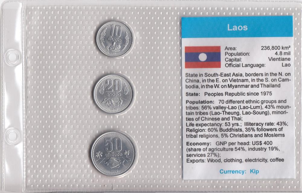 Laos. Coin Type Set, Uncirc... image