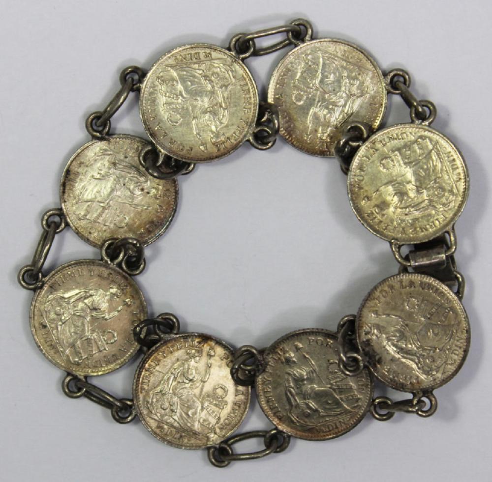 Coin Bracelet made up of 8 ... image