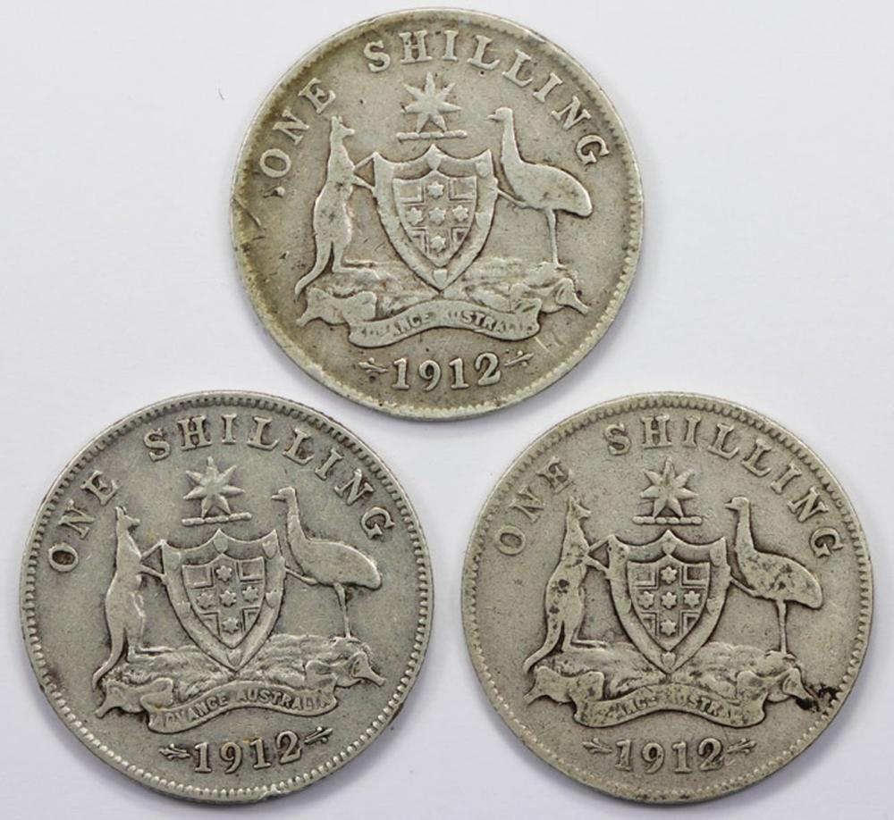 Australia 1912 Shilling, VG... image