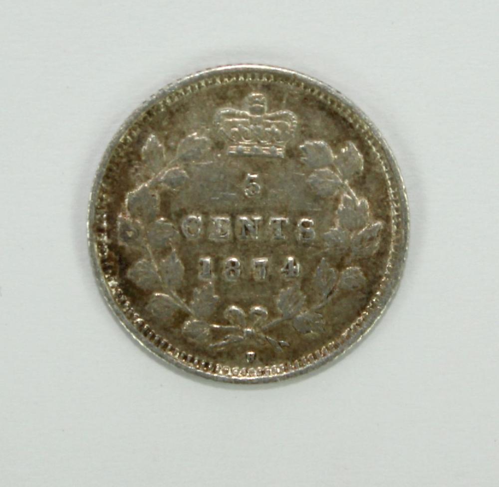 Canada 1874 H 5 Cents, abou... image