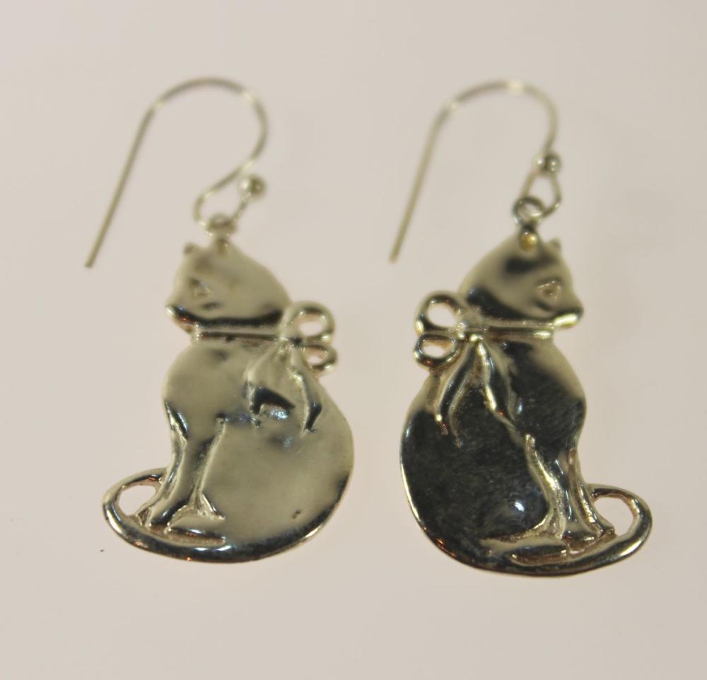 Cat Lady Hoop Earrings in S... image