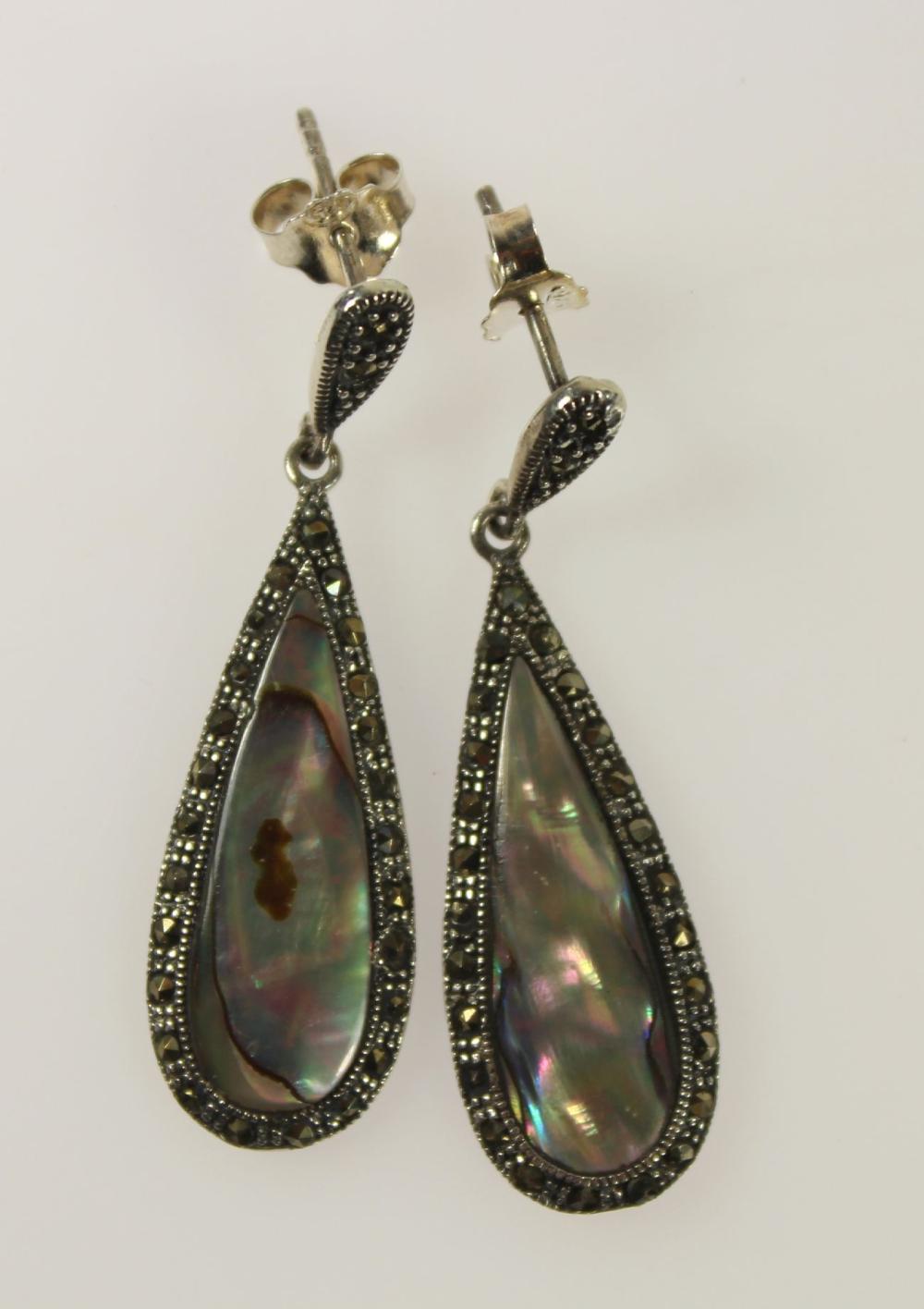 Paua Shell & Marcasite Earr... image