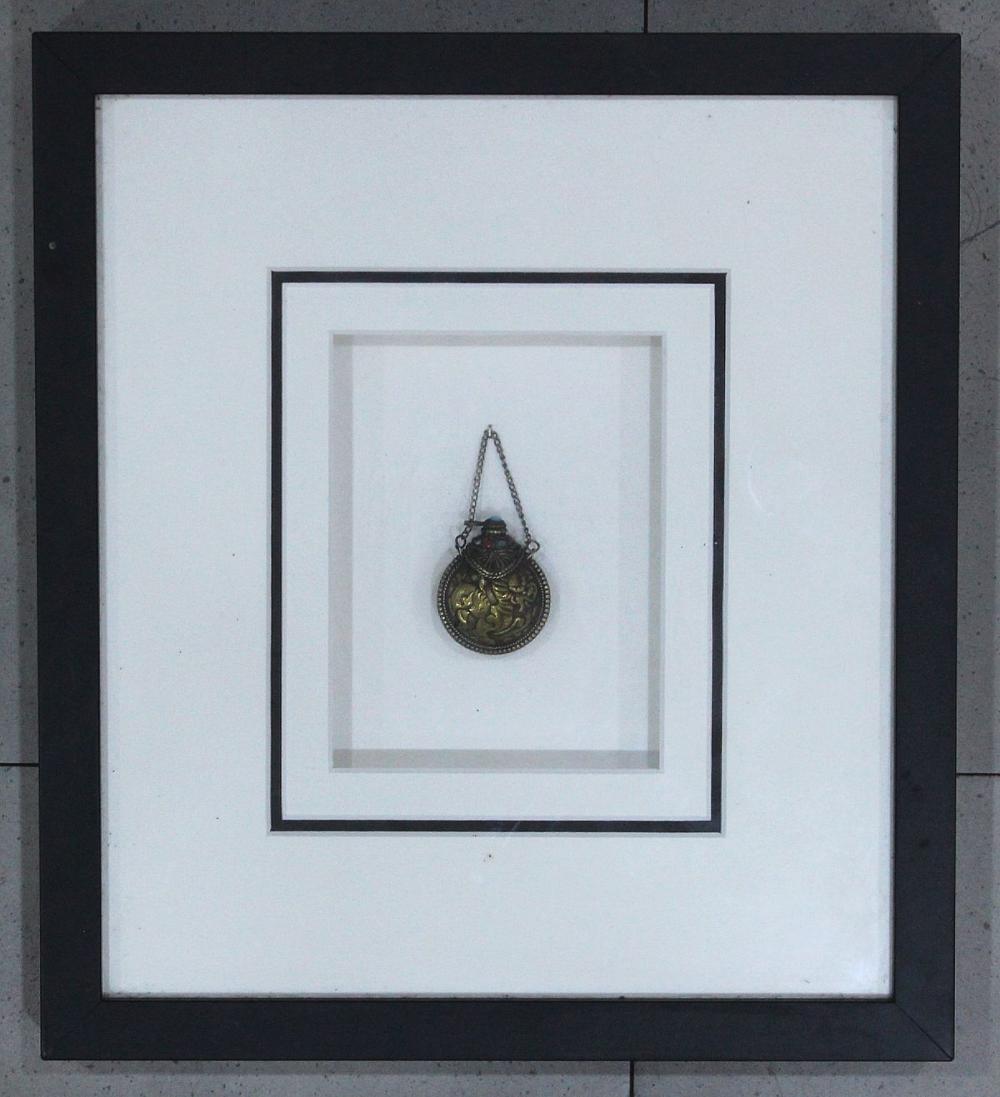 Framed Indian Brass Ornament image